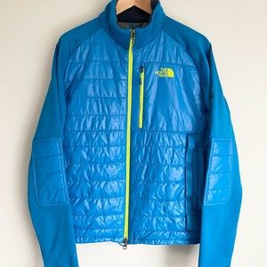 NWT New The North face Men Jacket Summit Series Size L Blue with Yellow Zipper
